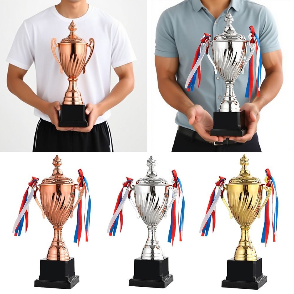 Cúp cúp AWNGD, Cốc giải thưởng bằng đồng bạc vàng 35 / 32 / 29 / 40 / 45 / 52CM, Cốc kim loại xây dựng chắc chắn có thể tùy chỉnh Kích thước lớn Cúp chiến thắng Đảng bóng đá