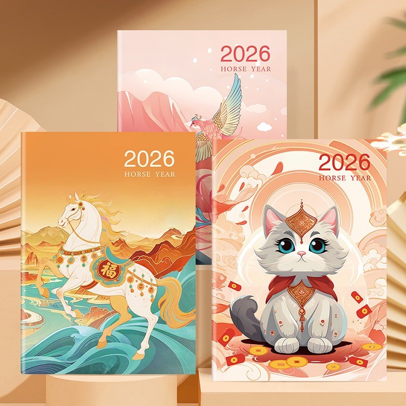 2026 Planner Gilded thư ký công việc A4 Sách kế hoạch hàng tháng Quản lý thời gian check-in hàng ngày Sổ lịch trình