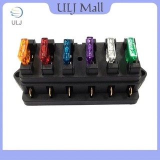 ULJ 6 Way Circuit Standard ATO Blade Fuse Box 12V / 24V Cầu chì khối giữ cầu chì ô tô.