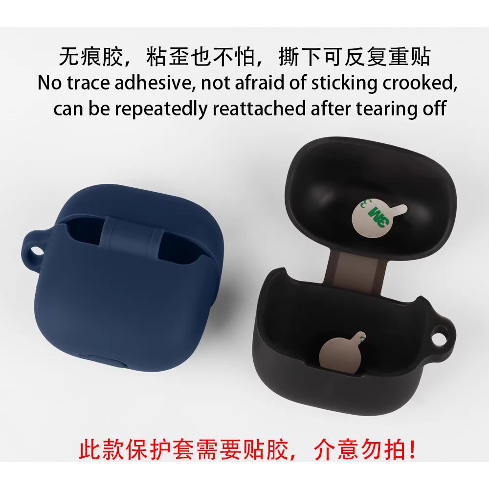 Dành Cho Baseus BS1 NC Vỏ Tai Nghe Silicon Màu Trơn Vỏ Tai Nghe Chống Sốc Vỏ Bảo Vệ Tai Nghe Vỏ Mềm Tay