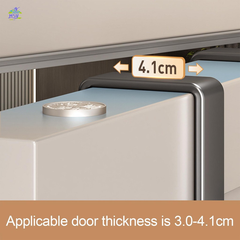 Trên Cửa Móc Không Khoan Treo Lưu Trữ Sắp Xếp Giá 3 / 5 / 7 Móc Tùy Chọn Tròn Góc Đánh Bóng Cho Cửa Đường May 2 Mm Móc Treo Cửa