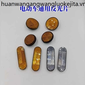 Xe Đạp Điện Lái Xe Phản Quang Đa Năng Đĩa Phản Quang Tròn Vuông Dán Vàng Trắng Trang Trí