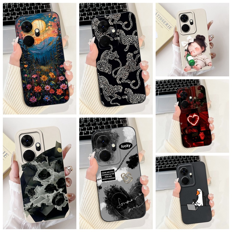Ốp lưng ITEL P663L PL63LN ITEL P55 Plus Vỏ hoa thời trang sang trọng Kawaii Vỏ chống sốc hình mèo dễ thương