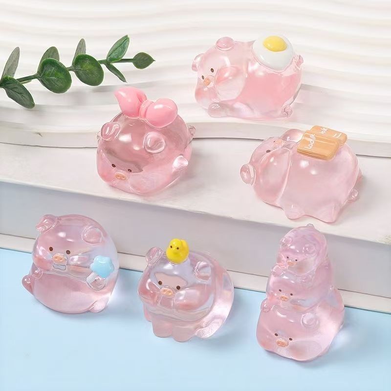 Hoạt Hình Dễ Thương Xếp Chồng Búp Bê Lợn Microscopic Để Bàn Chữa Bệnh Ba Chiều Trang Trí Đồ Trang Trí Mini Đồ Trang Trí Xe Hơi