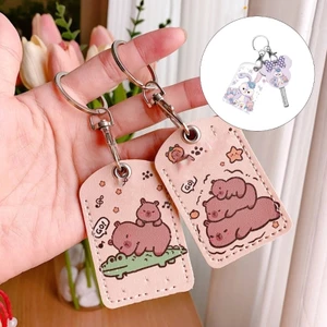 Treeling Cho phép Móc khóa Tay áo Thẻ Chất liệu PU Móc chống mất cho xe đạp