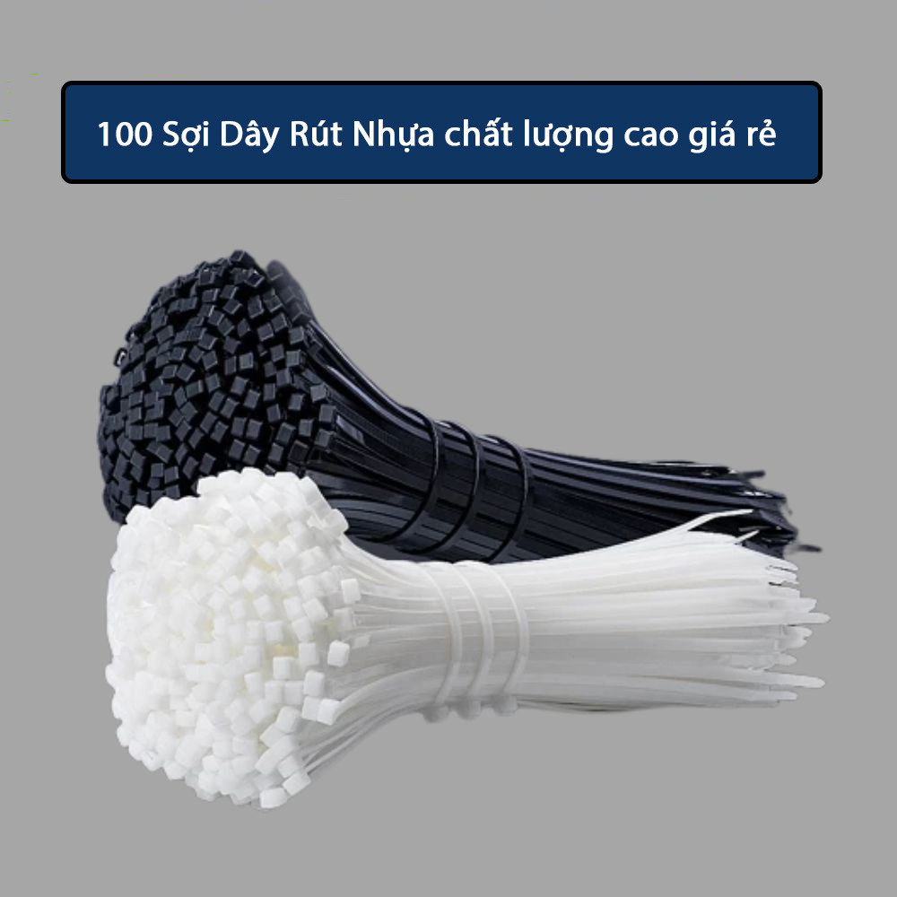 M7 Set 100c dây rút nhựa dẻo chắc, combo 100c dây thít nhựa chất lượng cao đủ size MALAN
