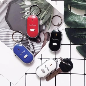 KIKIN Chìa Khóa Xe Chống Mất Thiết Bị LED Báo Động Chìa Khóa Tìm Còi Mất Chìa Khóa Tìm Từ Xa Móc Khóa Finder Mất Định Vị Với Đèn LED