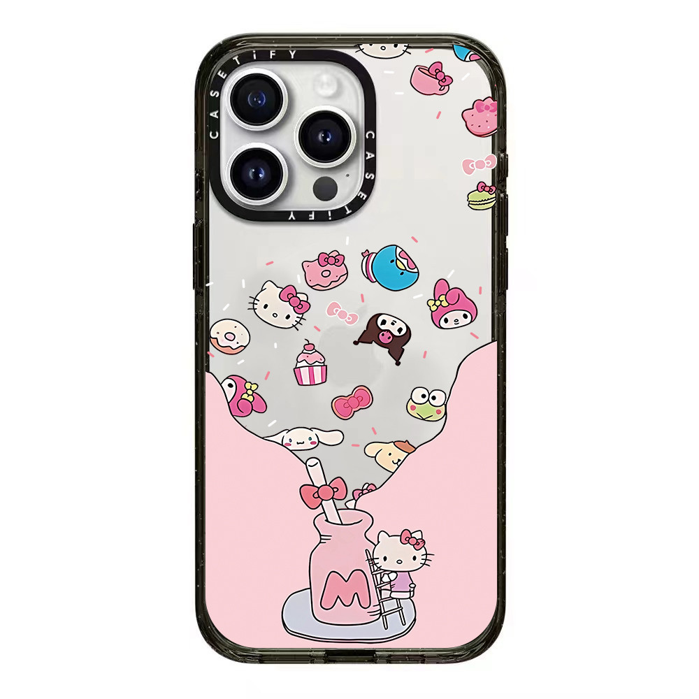 Ốp Điện Thoại Acrylic Milk Cat Cho iPhone 17ProMax 16Plus 15 14 13 12 Vỏ Bảo Vệ Chống Sốc