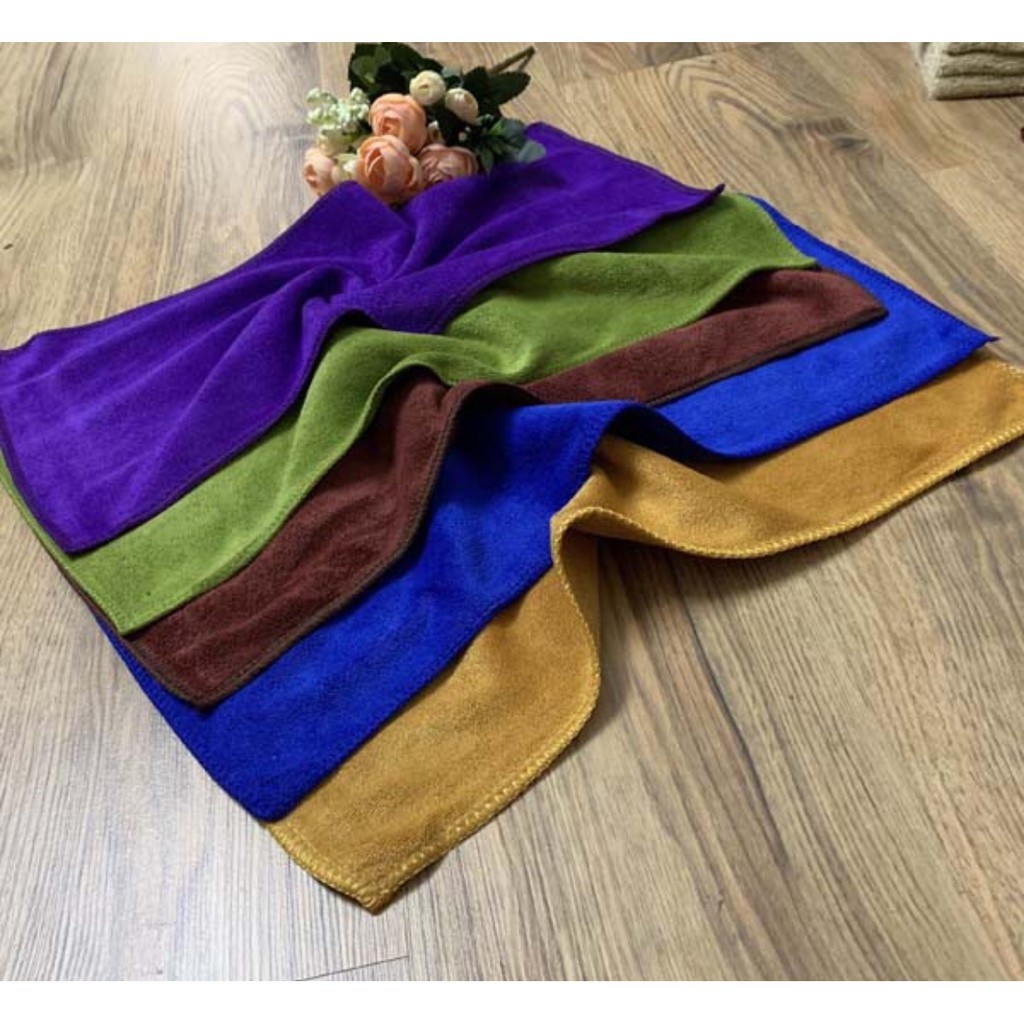 Khăn Microfiber 30x50cm Cao Cấp – Siêu Mềm Mịn, Thấm Hút Nhanh, Nhanh Khô, Không Xù Lông