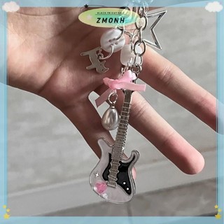 ZMONH Y2K Đàn Guitar Nam Nữ Thoáng Mát Pentagram Nơ Mặt Dây Chuyền Thời Trang Rock Punk Túi Phụ Kiện Quà Tặng