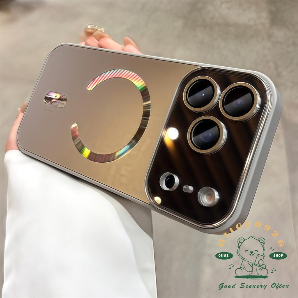 【 Ốp lưng iPhone17 】 Vỏ điện thoại từ tính cực quang lỏng iphone17 Pro Max 16 15 14 13 12 11 cho vỏ iPhone Vỏ mềm silicon TPU chống sốc