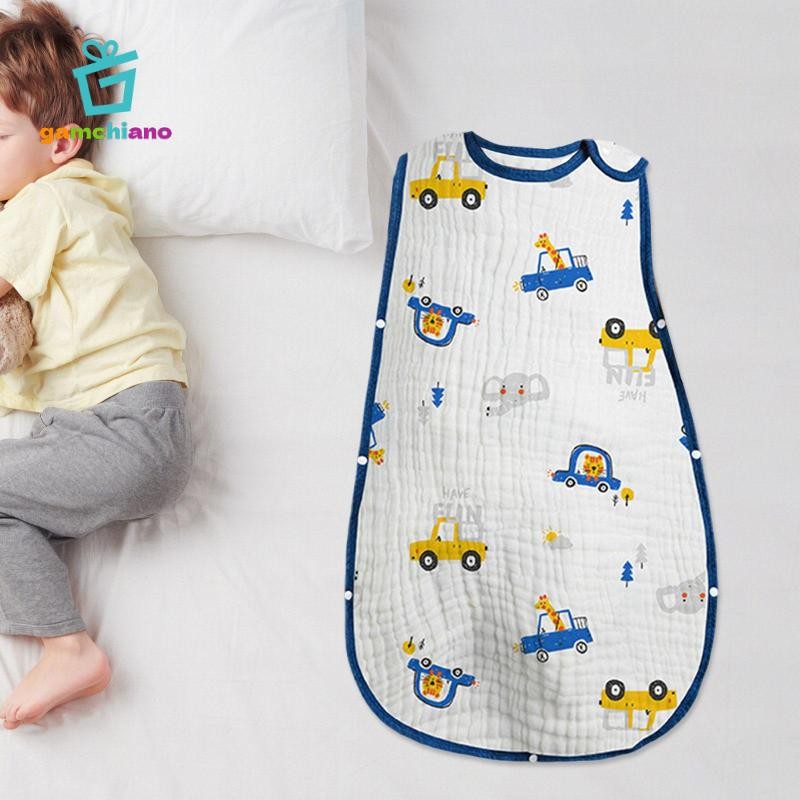 Mặc Chăn Tắm Quà Tặng Chụp Đóng Cửa Thoáng Khí Nhẹ Trẻ Em Áo Vest Túi Ngủ Ngủ Bao Mầm Non Vest Túi