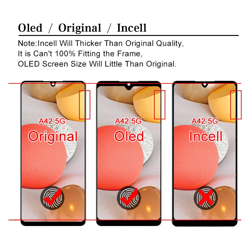 OEM OLED cho Samsung Galaxy A42 5G A426 Màn hình LCD Màn hình cảm ứng có khung YIJU