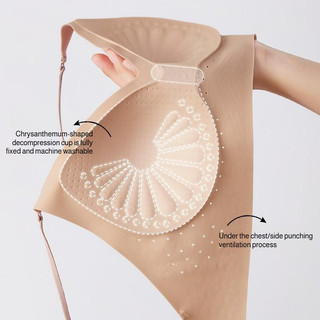 Áo nâng ngực không dây liền mạch Brelira Beauty Back Bra, hỗ trợ mềm mại, chống chảy xệ, dây đeo sáng bóng
