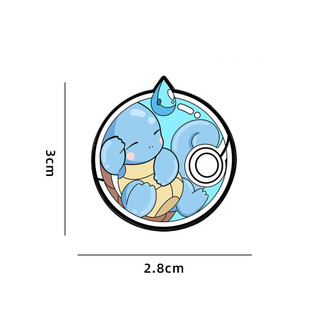 4 Cái / bộ Pokemon Kim Loại Pin Pikachu Charmander Squirtle Trâm Cho Ba Lô Túi Đựng Bút Chì Chống Trơn Trượt Pin