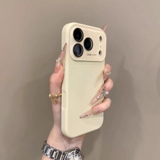 Silicon Lỏng Toàn Bộ Khung Bảo Vệ Ốp lưng Cửa Sổ Lớn Cho iPhone17 Pro Max 16 15 14 13 12 11 Pro Max Chống Sốc Bảo Vệ Camera Ốp Lưng Mềm Chống Rơi