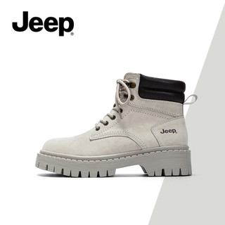 Giày bốt ngắn đế dày JEEP dành cho nữ mùa thu cổ điển Giày bốt Martin cao cấp dành cho nữ