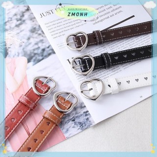 ZMONH Nữ Da Rỗng Ra Trái Tim Yêu Nữ Thắt Lưng Quần Pin Khóa Da Nữ Vintage Thắt Lưng