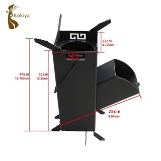 Bếp đốt gỗ gập gọn tiện lợi cho việc cắm trại ngoài trời