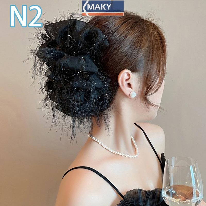 Onetimingcool Thanh Lịch Nơ Kẹp Tóc Nữ Tính Khí Lưới Thanh Lịch Thời Trang Phụ Kiện Tóc Cô Gái Tạo Kiểu Kẹp Tóc Mũ Đội Đầu VN