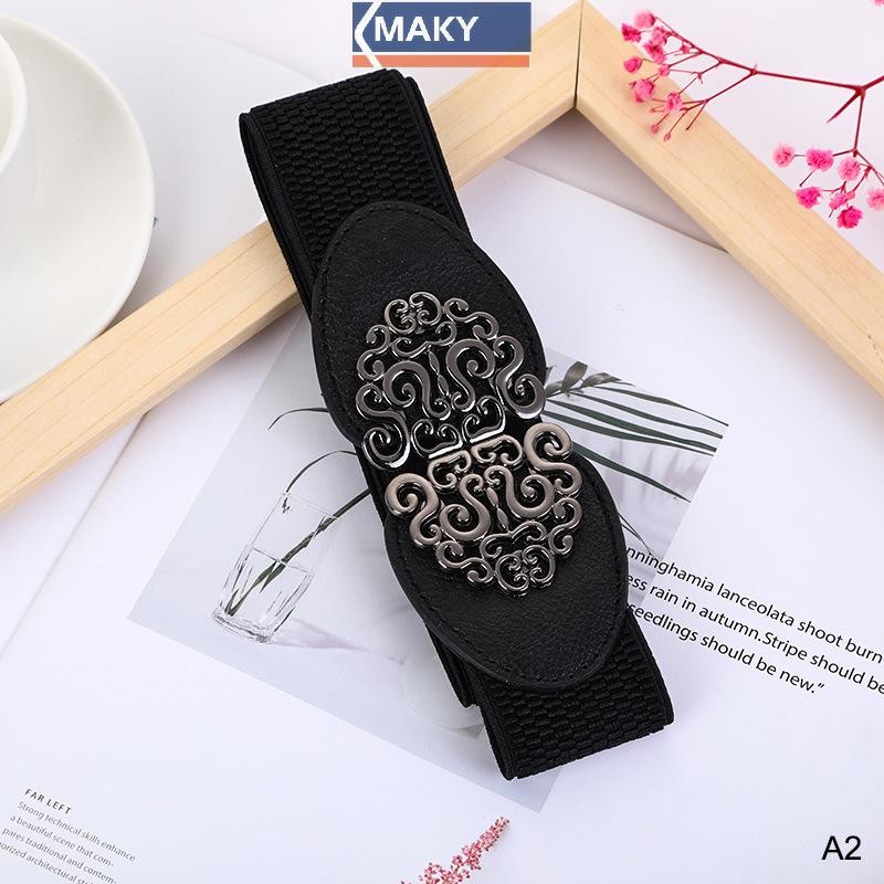 Onetimingcool Thời Trang Hàn Quốc Nữ Trang Trí Co Giãn Thắt Lưng Rộng Khóa Đầm Áo Len Áo Len Thắt Lưng Cho Người Phụ Nữ VN