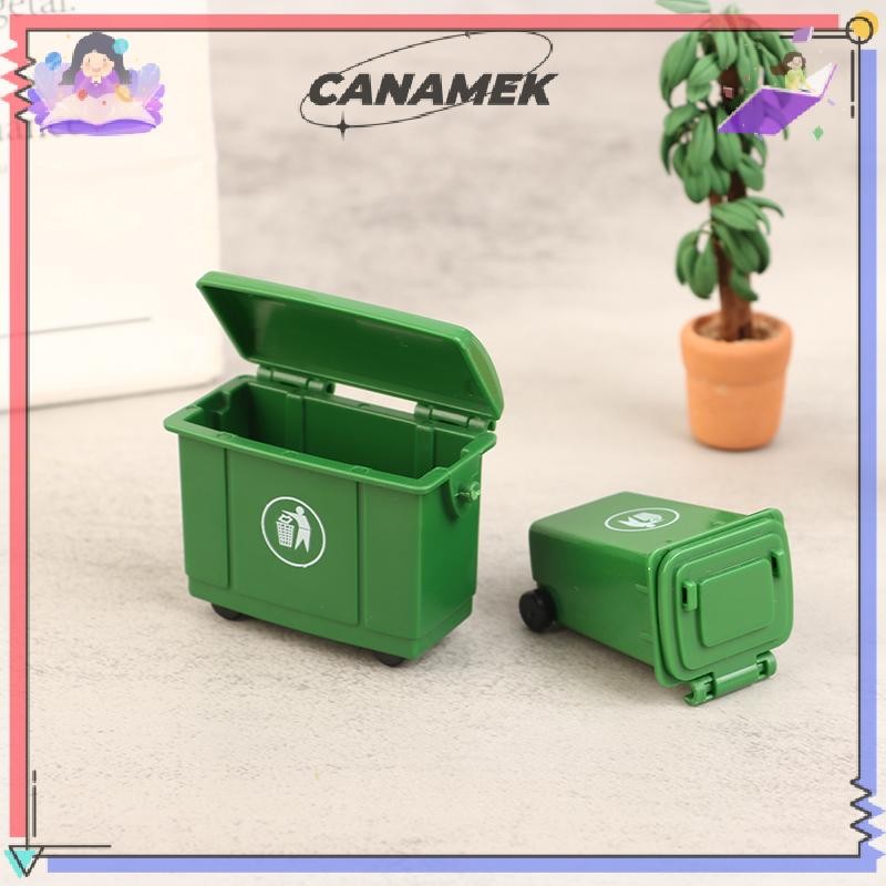 CANAMEK Bộ 1:12 Nhà Búp Bê, mô hình thùng rác vệ sinh, phụ kiện mô phỏng, quà tặng trẻ em