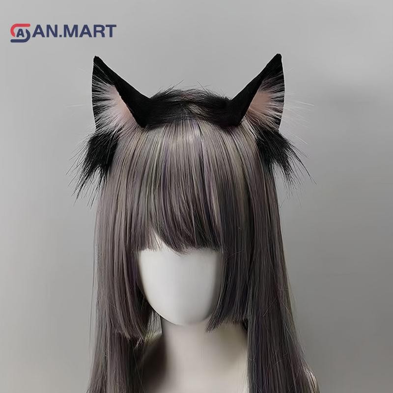 Bigdealssuper Hoạt Hình Sang Trọng Tai Dành Cho Nữ Cô Gái Cosplay Tóc Ngộ nghĩnh Dễ Thương Gothic Tóc Vòng Sáng Tạo Phụ Kiện Tóc Quà Tặng Siêu