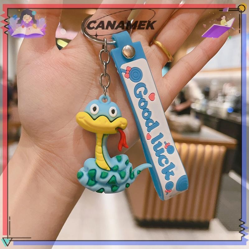 CANAMEK Sáng Tạo Rắn Mặt Dây Chuyền Móc Khóa Hoạt Hình Dễ Thương Cung Hoàng Đạo Rắn Năm May Mắn Mặt Dây Chuyền Ba Lô Trang Trí Phụ Kiện Quà Tặng CSF