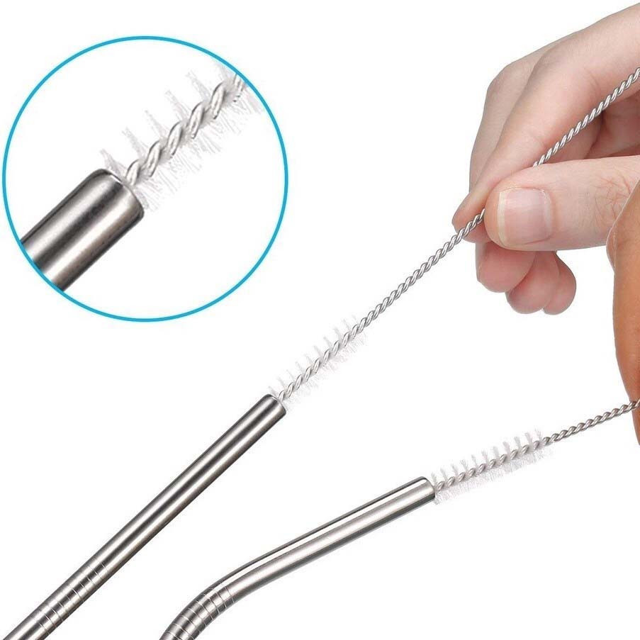 【24H】SET 5-10 Que Cọ Ống Hút Inox Dày - Dụng Cụ Vệ Sinh Ống In Out Hồ Cá - Chổi Cọ Bình Nước Cao Cấp