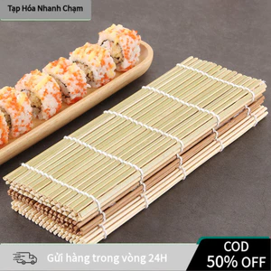 【COD】Mành tre cuộn sushi chuyên nghiệp 21cm, bề mặt nhẵn mịn không làm rách rong biển, phù hợp cho nhà hàng và gia đình