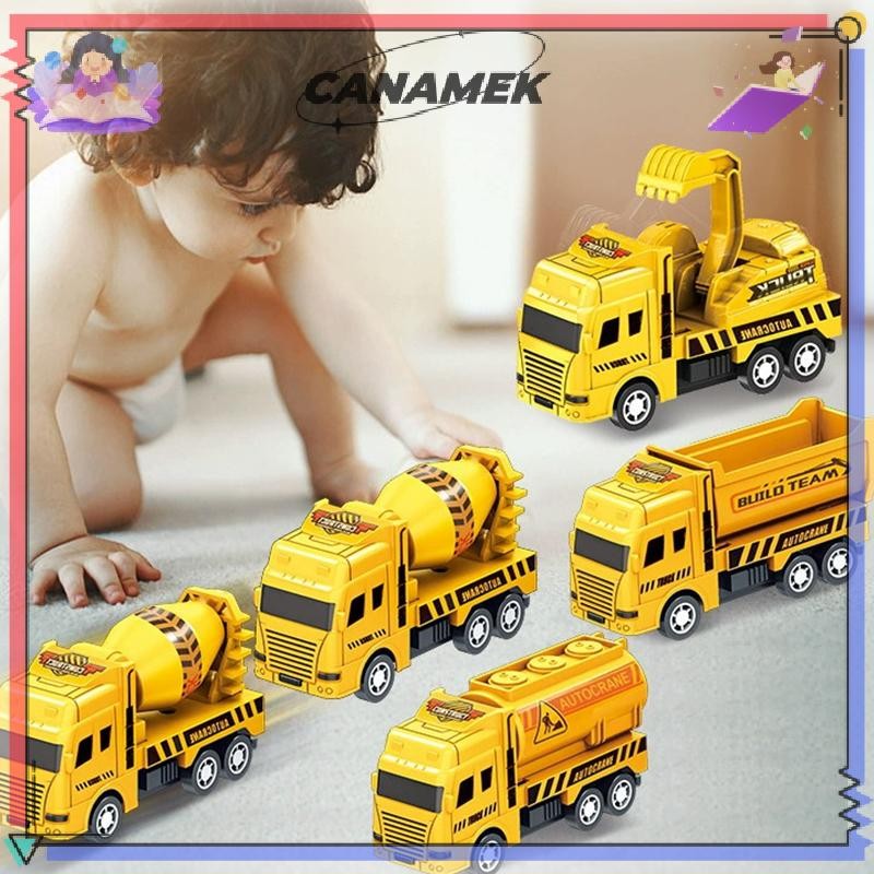 CANAMEK Đồ Chơi Trẻ Em Ô Tô Quán Tính Vệ Sinh Xe Tải Mô Hình Kéo Lại Kỹ Thuật Xe Cứu Hỏa Động Cơ Bé Trai Đồ Chơi Cho Trẻ Em Quà Tặng CSF