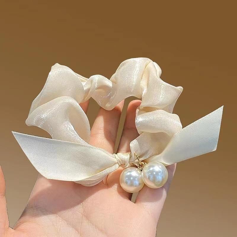 Phụ Kiện Tóc, Thời Trang, Dây Buộc Tóc, Đàn Hồi Cao, Dây Cao Su Trắng, Dành Cho Nữ,