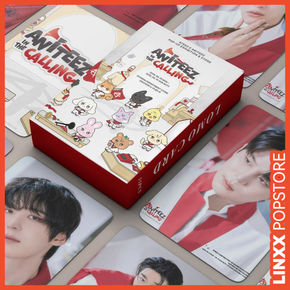 LINXX 55 CÁI ATEEZ In The Calling Pop Up Album Lomo Cards Holographic Photocards K-Pop Boy Band Fan Collection Quà tặng Hàng hóa