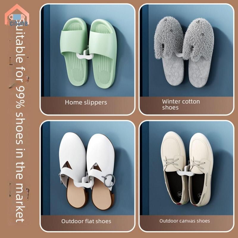 2x Kệ Sandal Treo Tường Cho Hệ Thống Thoát Nước Giày Trong Phòng Khách Hình Chữ U