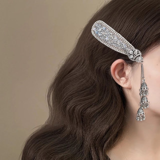 Kẹp tóc thiết kế hình trái tim với kim cương giả, phù hợp dùng hàng ngày ở nhà, văn phòng và ngoại thất