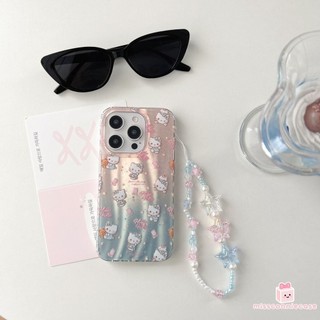 Ốp Lưng Cho Redmi 14C A3 9A 9 9T A1 A2 12 12C 13C 13 10C 10 9C 10A 9C NFC Note 8 9 10 12 11 13 Pro Max Thời Trang Ngọt Ngào Hoạt Hình Dễ Thương Hello Kitty Vòng Tay Nước gợn Sóng Mềm