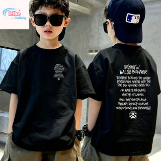 Áo Thun Hè Unisex In Chữ Graffiti Phía Trước & Sau, Chất Vải Bông Thoáng Mát Thấm Mồ Hôi COD