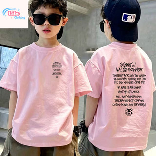 Áo Thun Hè Unisex In Chữ Graffiti Phía Trước & Sau, Chất Vải Bông Thoáng Mát Thấm Mồ Hôi COD