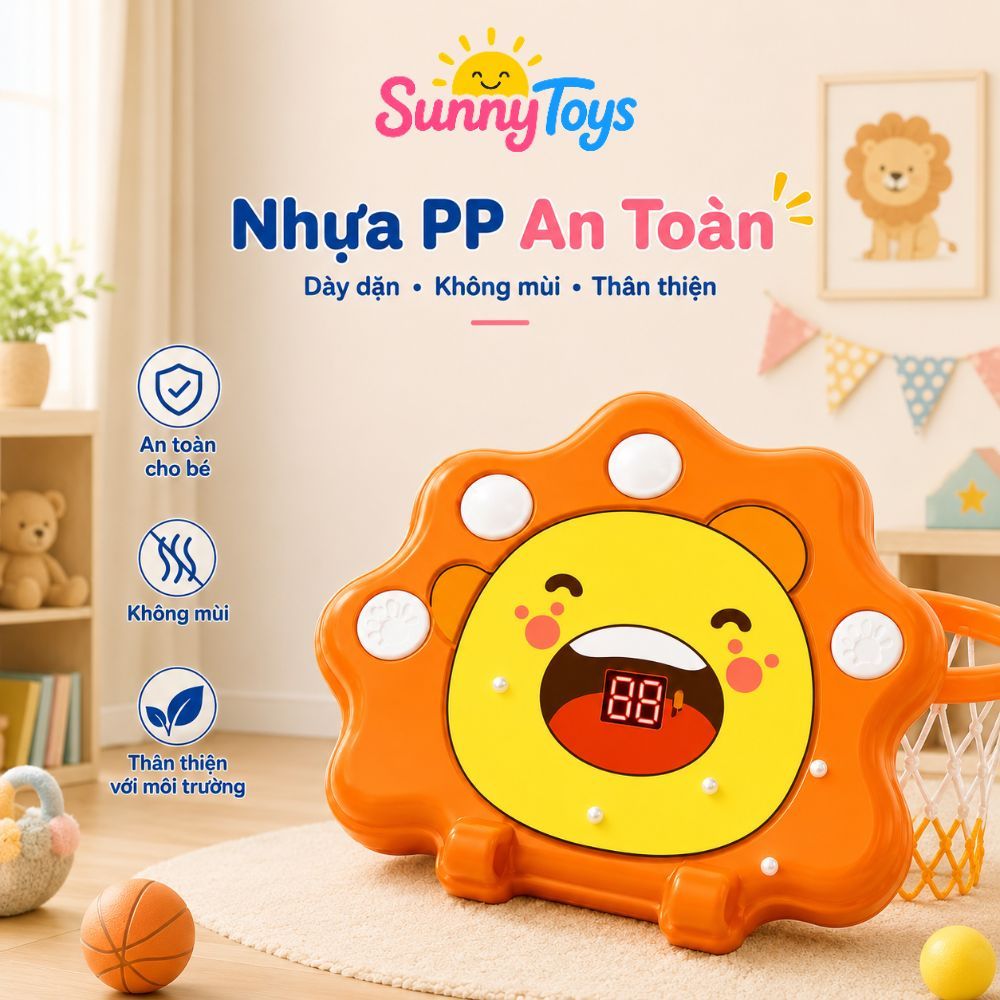 Đồ Chơi Bóng Rổ Tính Điểm SunnyToys - Bé Ném Bóng Vui Nhộn, Vận Động Ngay Tại Nhà