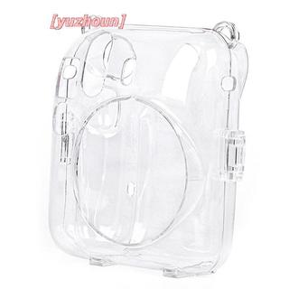 [yuzhoun] 1 Hộp đựng máy ảnh pha lê sáng bóng cho Instax Mini 12 Túi đựng long lanh trong suốt có dây đeo cho Instax Mini 12