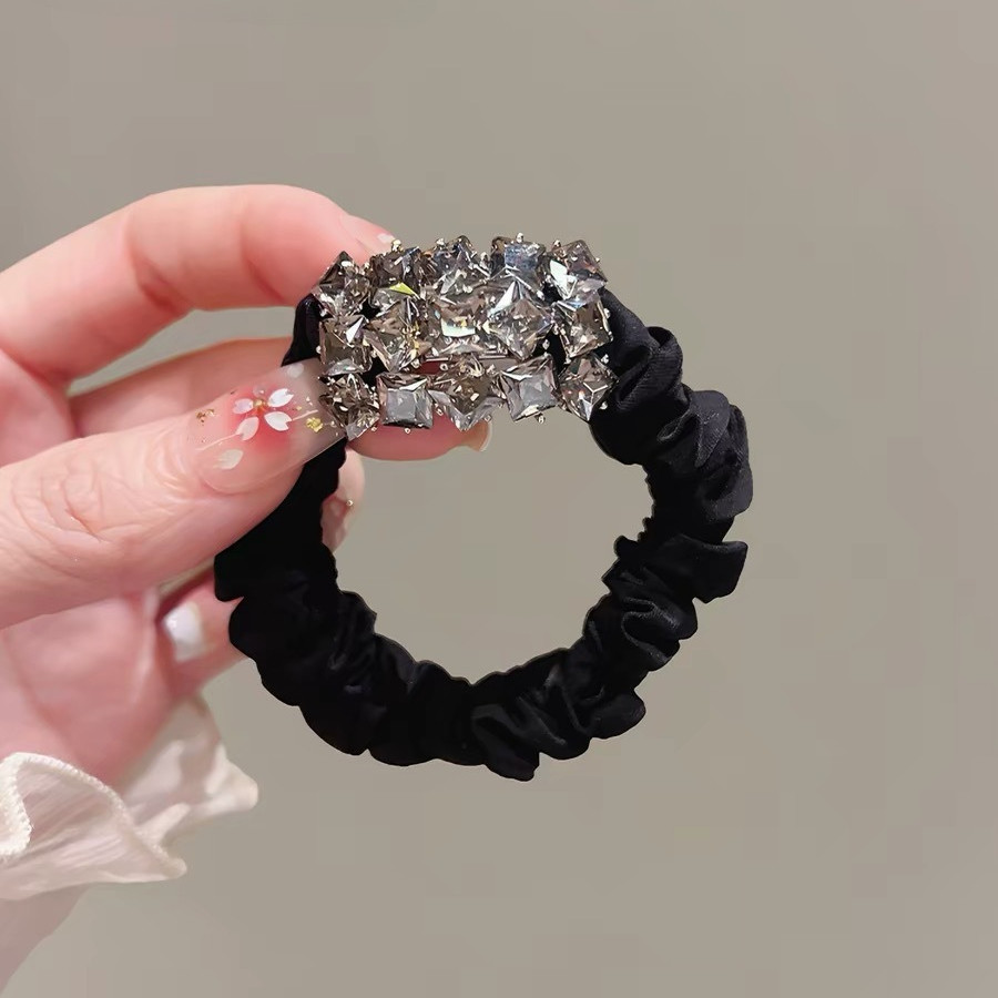 Hululu / Phong Cách Nhẹ Nhàng Pha Lê Dây Tóc Siêu Cổ Tích Scrunchy Đầu Dây Buộc Tóc Sang Trọng Đuôi Ngựa Da Cao Cấp