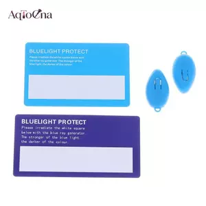 AqToCna 1 Chiếc Đèn Pin Chống Ánh Sáng Xanh & 1 Chiếc Thẻ LED Nhựa Đèn Pin Kính Thử Nghiệm AqToCna