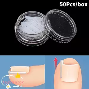 TOPTOOLCX 50 Cái / hộp Dụng cụ chỉnh sửa móng chân mọc ngược, Dụng cụ làm đầy móng chân Dụng cụ làm móng chân Miếng dán đàn hồi, Dụng cụ làm móng chân mọc ngược Dụng cụ lấy móng tay Dụng cụ làm thẳng bằng nhựa