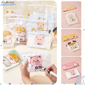 Túi lưu trữ 10 / 15 CÁI DAYBREAK, Túi kín phân loại chống bụi chống ẩm, Túi phân loại vải họa tiết hoạt hình đa kích thước di động Nhà tổ chức