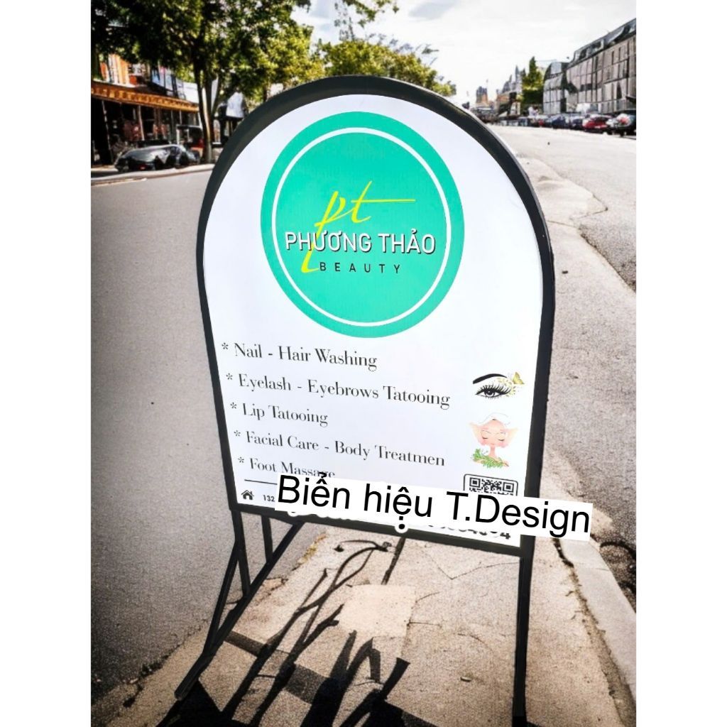 Biển hiệu quảng cáo, biển vẫy để đường, biển khung vòm có đèn và k đèn