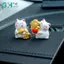 GHX 1 Bộ Hình Động Vật May Mắn Mèo Xe Đồ Trang Trí Hoạt Hình Trung Quốc Luy Wealth Waving Cat Model Trang Trí Máy Tính Để Bàn VN