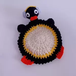 Lớp được đề xuất Hương vị chim cánh cụt Coaster Ice Century Penguin Coaster Móc len Chất liệu Pack Dễ thương Coaster Tay Đan