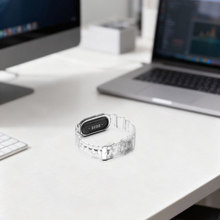 Glacier Clear Tích hợp dây đeo TPU Fit Google Fitbit Air Transparent Thay thế dây đeo cổ tay có sẵn
