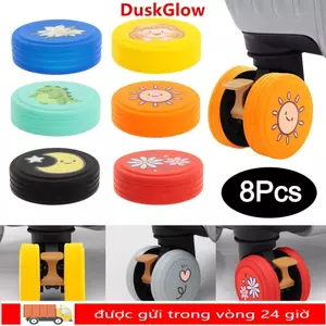 Nhẫn bảo vệ bánh xe DUKGLOW Vali, Silicone Giảm tiếng ồn Vỏ bảo vệ bánh xe hành lý, Giảm mài mòn bánh xe Chống trượt Hộp xe đẩy hấp thụ sốc Vỏ bánh xe