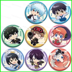 HT3 Gintama q-version Laser Silver Onion Double Flash huy hiệu Anime ngoại vi quà tặng cho bộ sưu tập bạn gái TH3